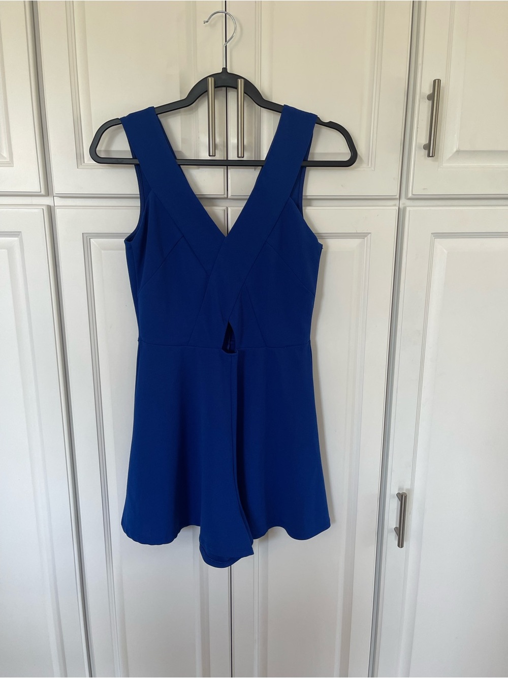 Charlotte Russe Cobalt Blue V‑Neck Sleeveless shorts romper medium